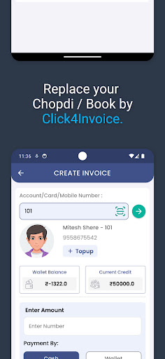 Click4Invoice - Merchant Screen 2