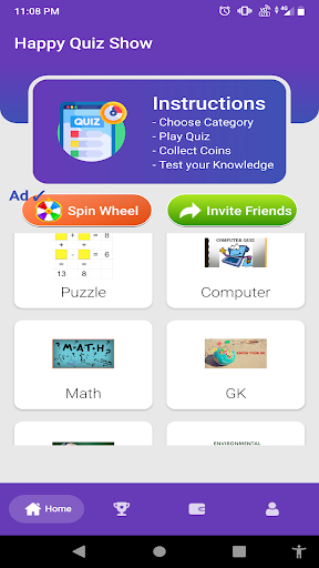 Android application Happy Quiz Show (Quiz Game) screenshort