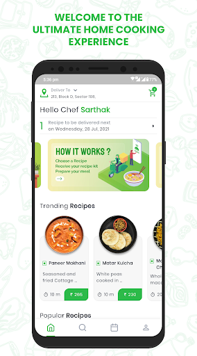 Android application YourPlate screenshort