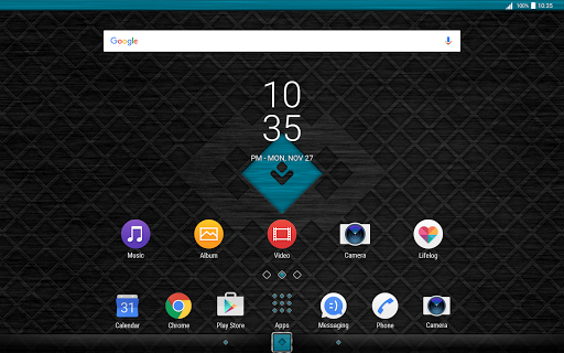 Metal Grid blue Xperia™ theme
