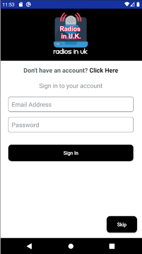 Android application Radios in UK screenshort
