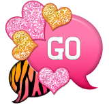 GO SMS - Hearts Zebra Mango 3 icon