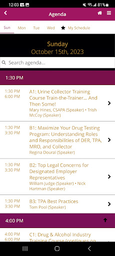 SAPAA Programs Screen 3
