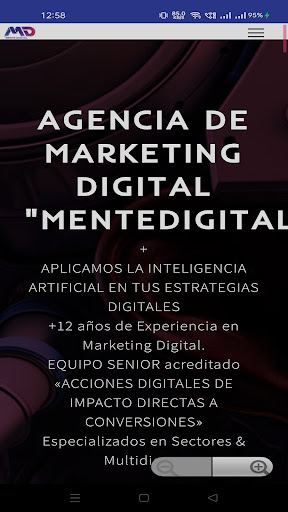Android application Mente Digital Marketing screenshort