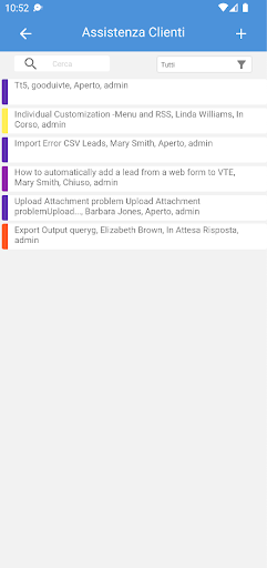 Rapporti di Lavoro - vtenext Screen 3