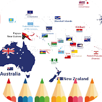 coloring oceania flag