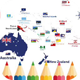 coloring oceania flag