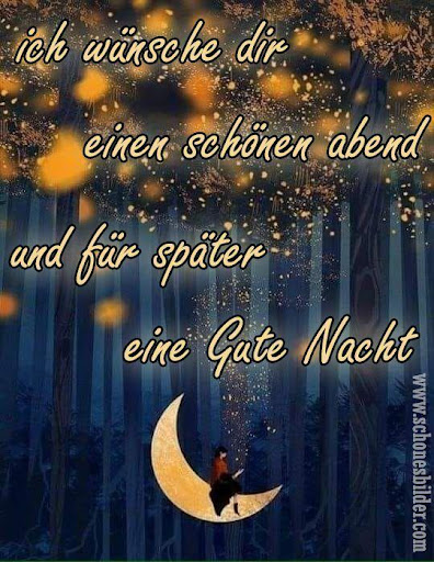 Schönen abend und später gute nacht