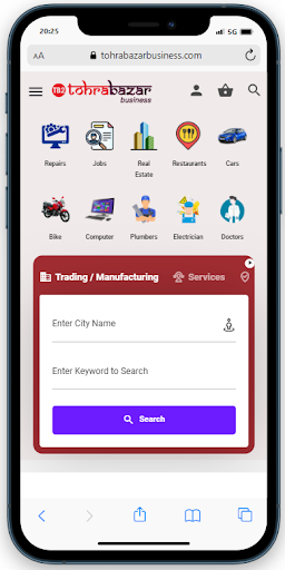 Android application Tohra Bazar Business Listing screenshort