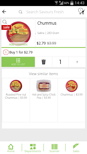 Screenshot of Savours Fresh Market