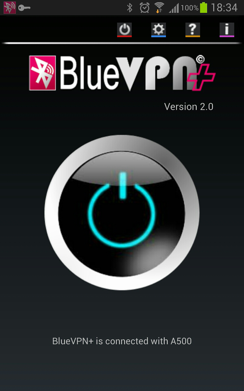 Android application BlueVPN+ screenshort
