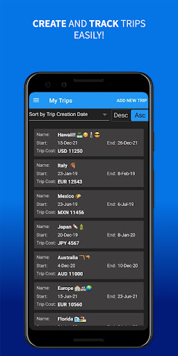 Android application SaveMyTrip screenshort
