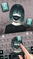 screenshot of Anime Mask Girl Keyboard Theme