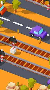 Funny chicken crossy road game!😂 #fyp #game #chicken #train #app