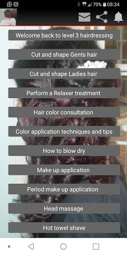 Android application HairbyFoxy level3 hairdressing screenshort