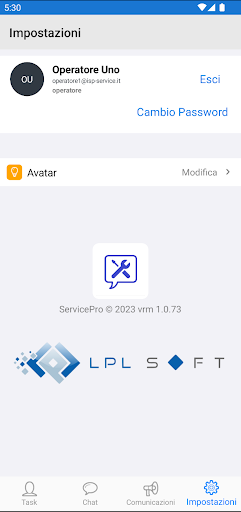 Android application ServicePro screenshort