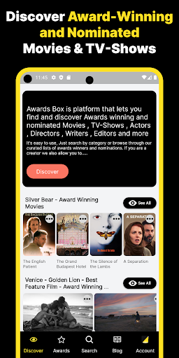 Android application Awards Box - Award Winning screenshort