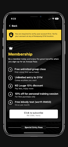 Android application Kampung Gym screenshort