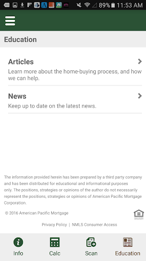 Screenshot of TreeHouse Mortgage Group
