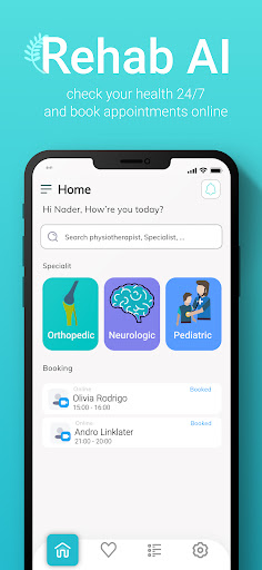 Android application Rehab Ai (Patients) screenshort