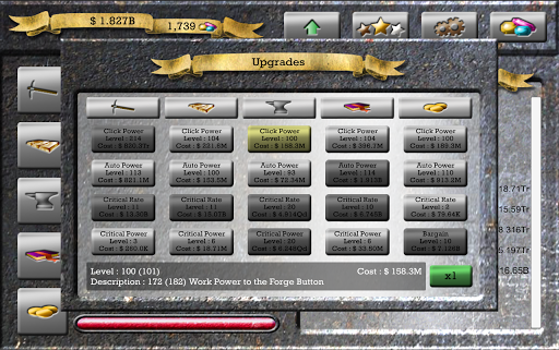 Idle Blacksmith Screen 2
