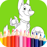Puppy Dog coloring book icon