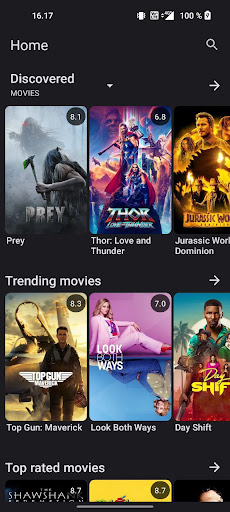 Android application MovieSky screenshort