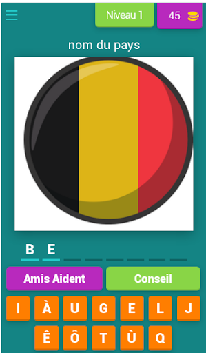 Quiz  drapeaux des pays