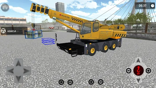 卡車起重機和推土機模擬