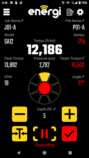 Energi Torque Management Screen 2
