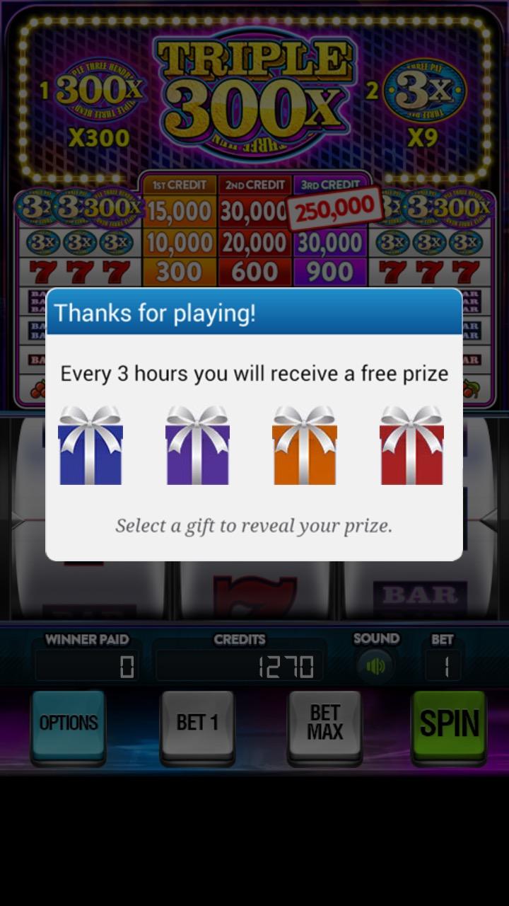 Android application Triple 300x Vegas Slots screenshort