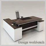 Design work desk / office icon