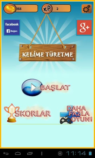 Android application Kelime Türetme screenshort