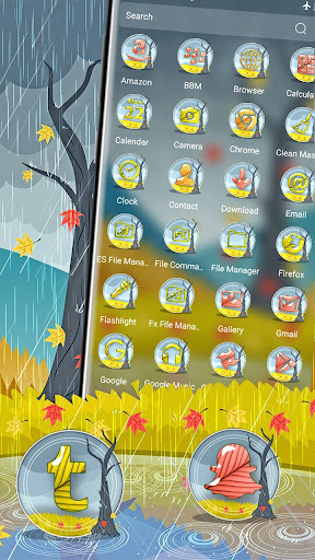 Autumn Rainy Theme Launcher Screen 3