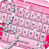 Pink Sparkling Diamond Princess Keyboard Theme icon