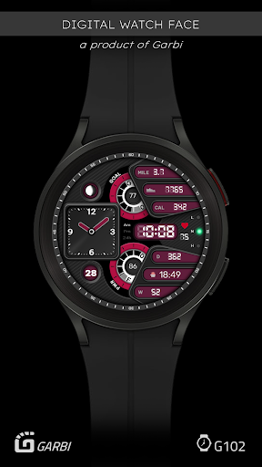 Garbi 102 - Digital watch face Screen 2