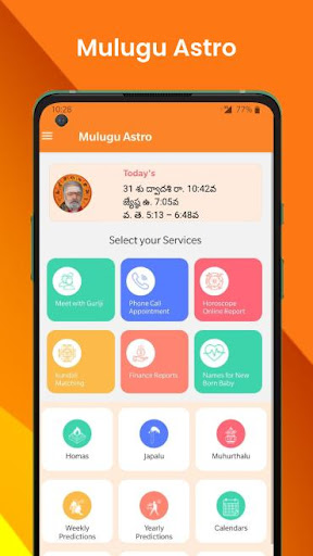 Android application Mulugu Astro - Panchangam 2024 screenshort