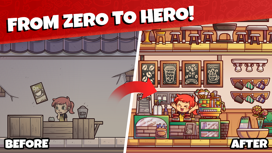 Own Coffee Shop: Idle Tap Game 4.5.9 APK + Mod (Free purchase) for Android