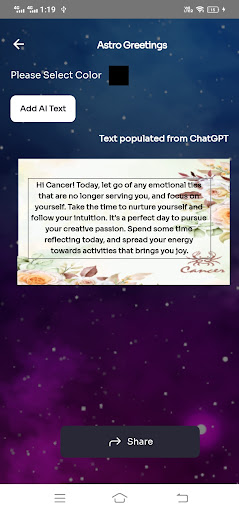 Kismet -AI Astrology Horoscope Screen 3