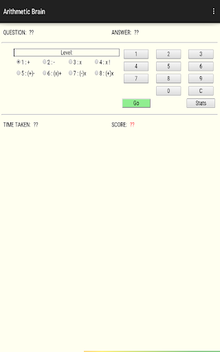Arithmetic Brain Screen 3