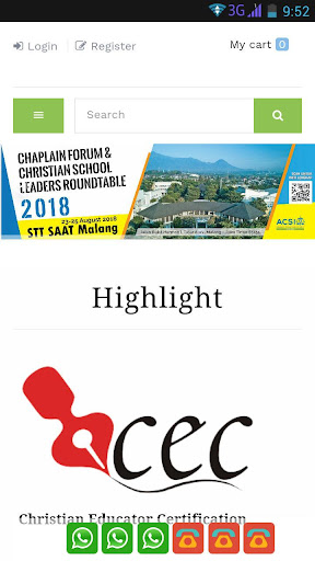 Android application ACSI Indonesia screenshort