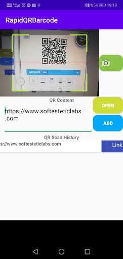 Android application Rapid Qr Barcode Reader screenshort