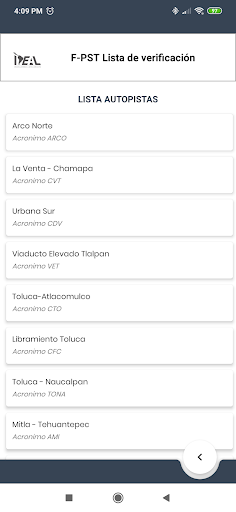Lista Verificación Screen 2