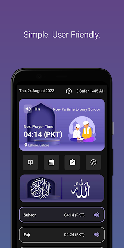 Android application MuslimMate screenshort