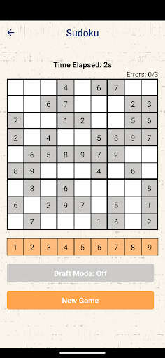Sudoku Game Screen 3