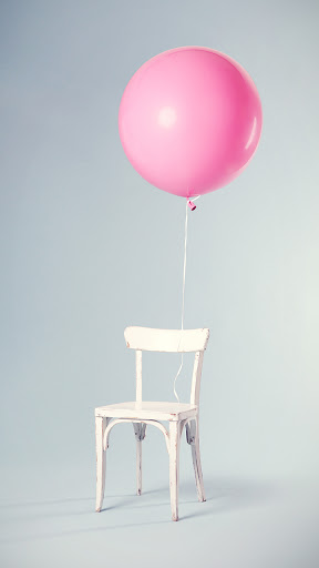 Android application pink balloon wallpaper screenshort