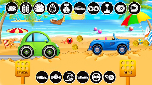 Kids Cars Hills Racing games Screen 2