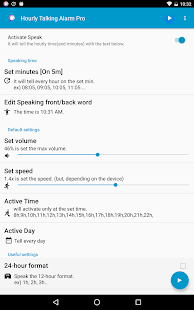 Hourly Reminder Alarm Pro Screenshot