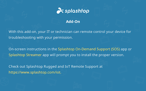 Android application Splashtop Add-on: Handheld screenshort