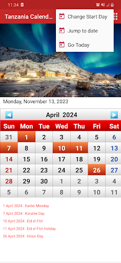 Tanzania Calendar 2024 Screen 3